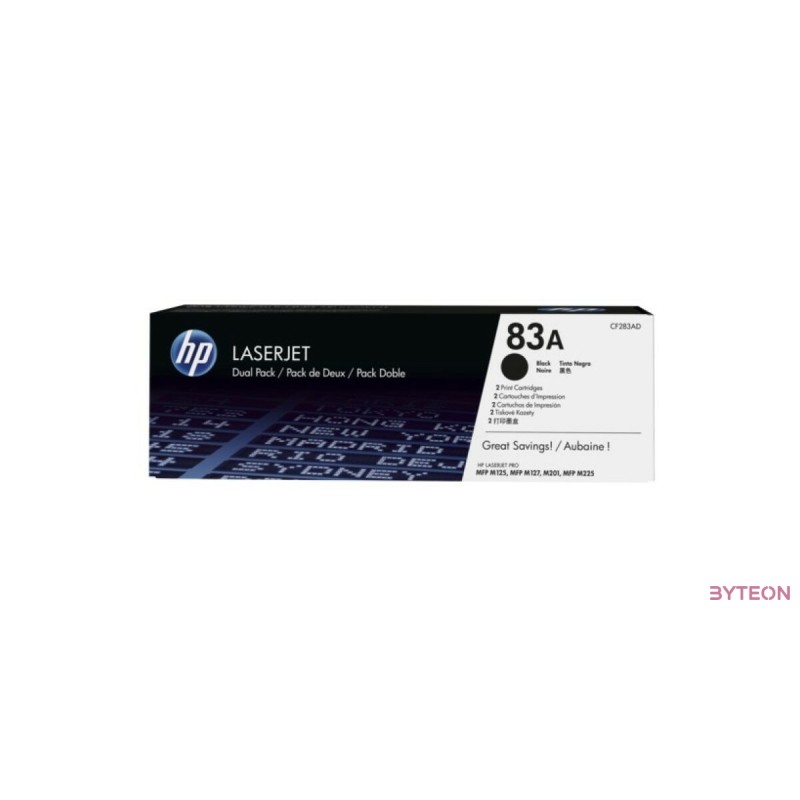 HP 83A (CF283AD) - Fekete, 2db-os