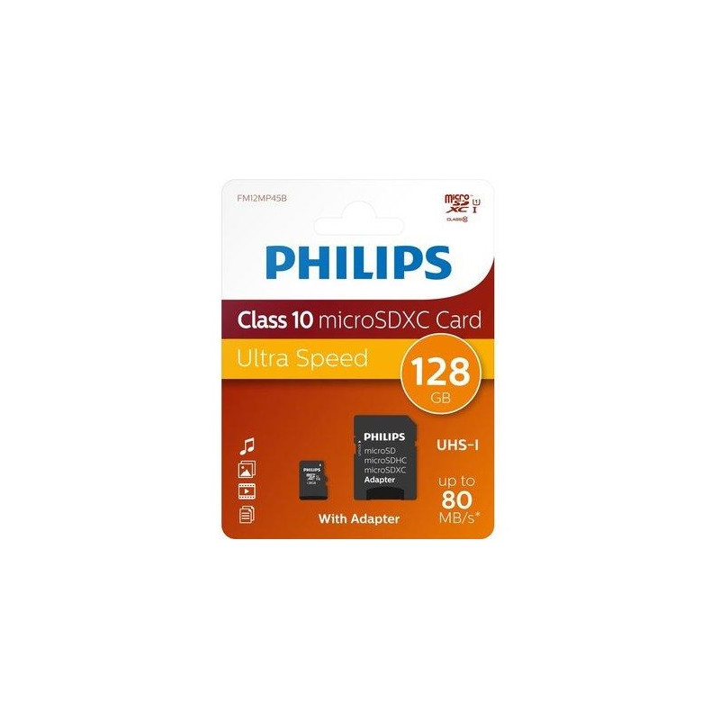 Philips FM12MP45B/00 memóriakártya 128 GB MicroSDXC Class 10 UHS-I