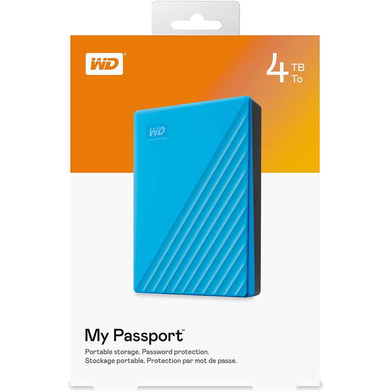 Western Digital My Passport külső merevlemez 4000 GB Kék