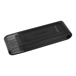 Kingston Technology DataTraveler 70 USB flash meghajtó 64 GB USB C-típus 3.2 Gen 1 (3.1 Gen 1) Fekete