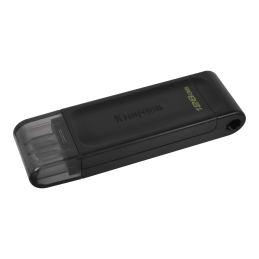 Kingston Technology DataTraveler 70 USB flash meghajtó 128 GB USB C-típus 3.2 Gen 1 (3.1 Gen 1) Fekete