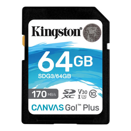 Kingston Technology Canvas Go! Plus memóriakártya 64 GB SD Class 10 UHS-I