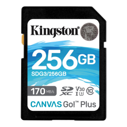 Kingston Technology Canvas Go! Plus memóriakártya 256 GB SD Class 10 UHS-I