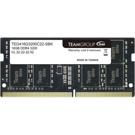 TeamGroup Elite 16GB DDR4 3200MHz CL22-22-22-52 notebook memória