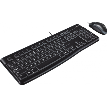 Logitech Desktop MK120 billentyűzet USB QWERTY Nemzetközi amerikai Fekete