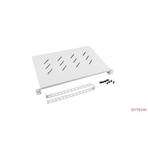 Lanberg fixed shelf 19'',1U, 483X300mm max load capacity up to 25kg grey