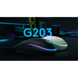 Logitech G203 Lightsync - Fekete