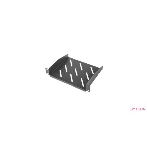 Lanberg fixed shelf 10'' 310mm, 1U/254x180mm, max load capacity up to 20kg black