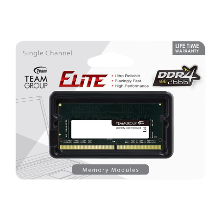 Team Group ELITE TED44G2666C19-S01 memóriamodul 4 GB 1 x 4 GB DDR4 2666 Mhz