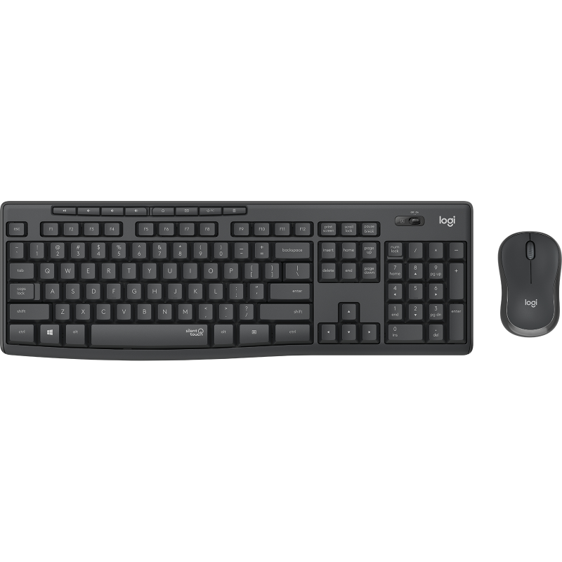 Logitech MK295 Silent Wireless Combo billentyűzet Vezeték nélküli RF Magyar Fekete