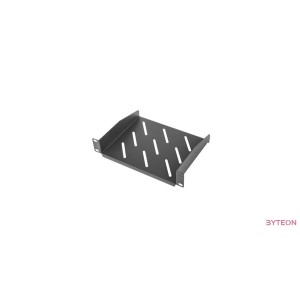 Lanberg fixed shelf 10'' 310mm, 1U/254x180mm, max load capacity up to 20kg black