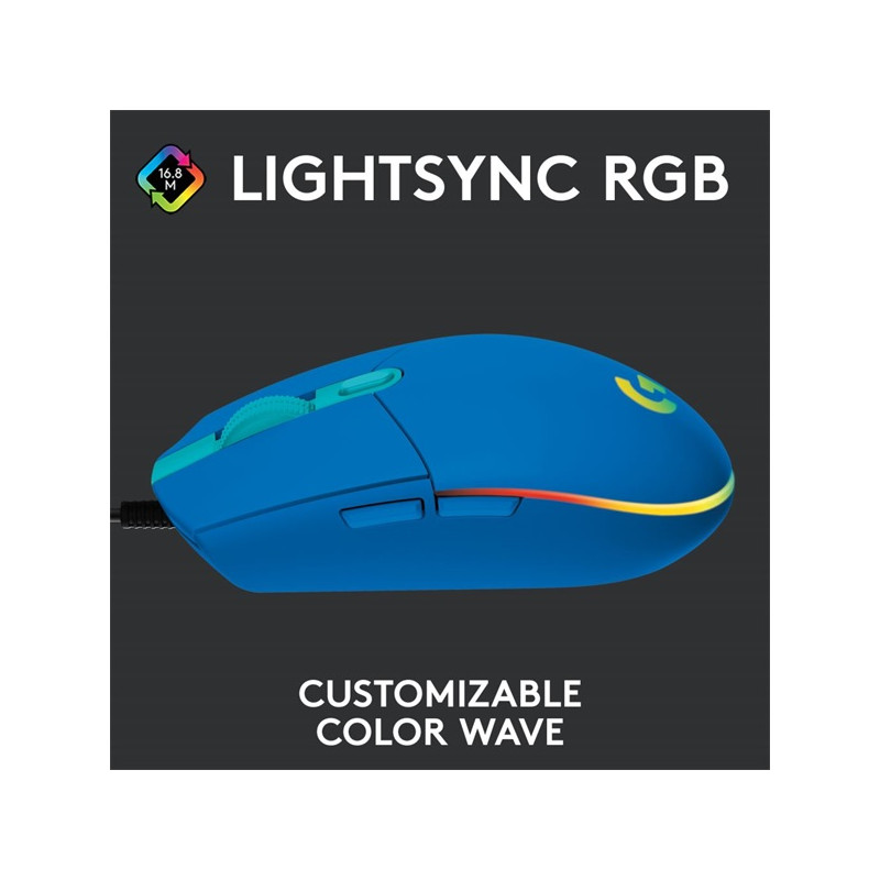 Logitech G203 Lightsync - Kék