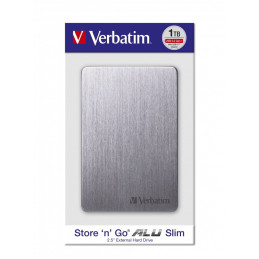 Verbatim Store 'n' Go ALU Slim külső merevlemez 1000 GB Szürke