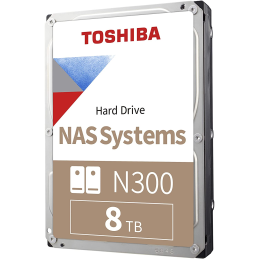 Toshiba N300 NAS Systems 8TB [3.5"7200/256MB/SATA3] - Bulk