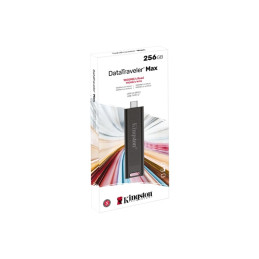 Kingston Technology DataTraveler Max USB flash meghajtó 256 GB USB C-típus 3.2 Gen 2 (3.1 Gen 2) Fekete