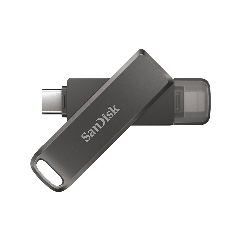 SanDisk iXpand Luxe USB flash meghajtó 256 GB USB Type-C / Lightning 3.2 Gen 1 (3.1 Gen 1) Fekete