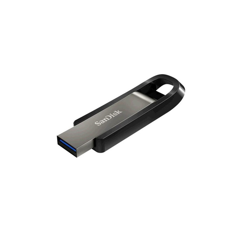 SanDisk Extreme Go USB flash meghajtó 128 GB USB A típus 3.2 Gen 1 (3.1 Gen 1) Rozsdamentes acél