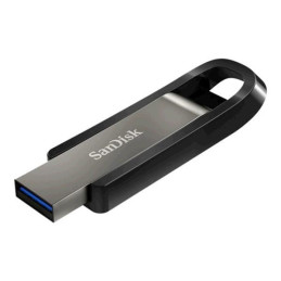 SanDisk Extreme Go USB flash meghajtó 128 GB USB A típus 3.2 Gen 1 (3.1 Gen 1) Rozsdamentes acél