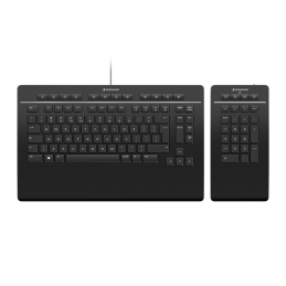 3Dconnexion Keyboard Pro with Numpad billentyűzet USB + RF Wireless + Bluetooth QWERTY Nemzetközi amerikai Fekete