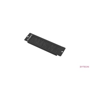 Lanberg cable entry brush panel 10'', black