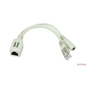 Mikrotik RBPOE FastEth PoE adapter with shielded connectors, supports 9-48V PoE