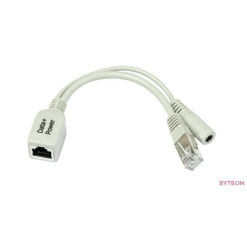 Mikrotik RBPOE FastEth PoE adapter with shielded connectors, supports 9-48V PoE