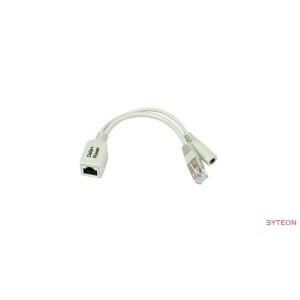Mikrotik RBPOE FastEth PoE adapter with shielded connectors, supports 9-48V PoE