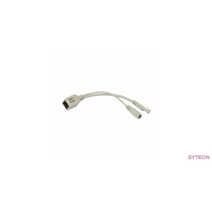 Mikrotik RBPOE FastEth PoE adapter with shielded connectors, supports 9-48V PoE