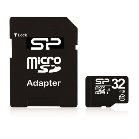 Silicon Power microSDHC 32GB (Class10) SD adapterrel