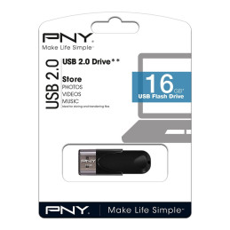 PNY Attaché 4 16GB [USB2.0] - Fekete