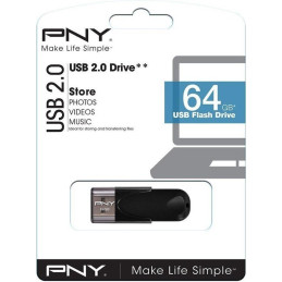 PNY Attaché 4 64GB [USB2.0] - Fekete