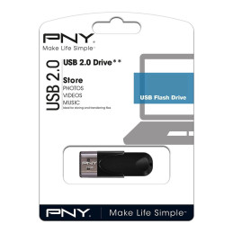 PNY Attaché 4 128GB [USB2.0] - Fehér/Piros