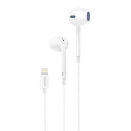 Foneng T28 Wired Earphones, Lightning, with remote Control (White)