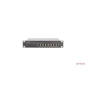 DIGITUS Switch Unmanaged Gigabit 10'' Rack 8-port, 8x10,100,1000 PoE+ af,at 96W