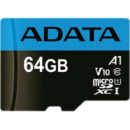 ADATA microSDHC 64GB Premier (Class10, UHS-I U1 A1) R/W: 85/25 MB/s SD adapterrel