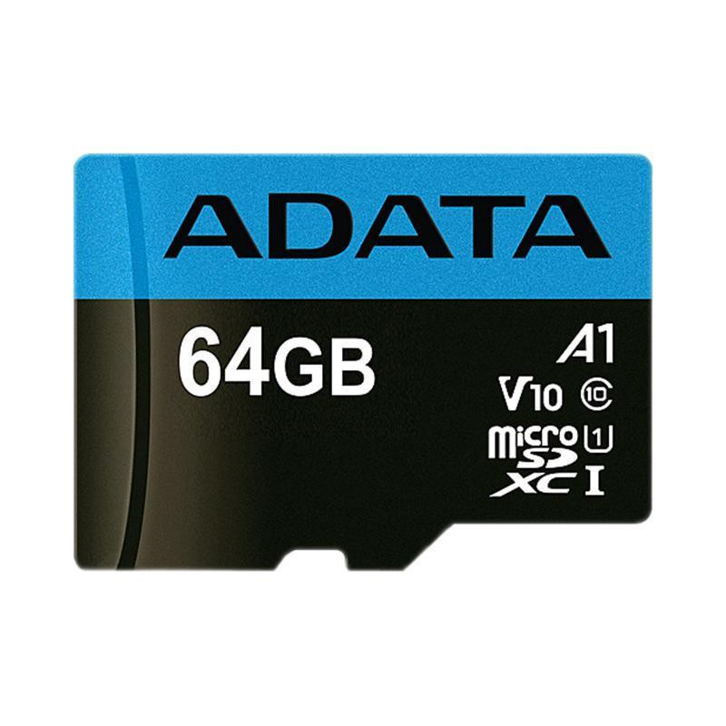 ADATA microSDHC 64GB Premier (Class10, UHS-I U1 A1) R/W: 85/25 MB/s SD adapterrel