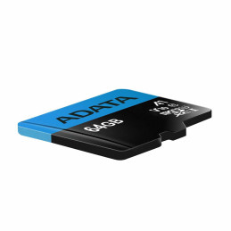 ADATA microSDHC 64GB Premier (Class10, UHS-I U1 A1) R/W: 85/25 MB/s SD adapterrel