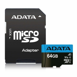 ADATA microSDHC 64GB Premier (Class10, UHS-I U1 A1) R/W: 85/25 MB/s SD adapterrel