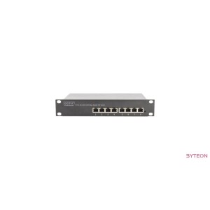 DIGITUS Switch Unmanaged Gigabit 10'' Rack 8-port, 8x10,100,1000 PoE+ af,at 96W