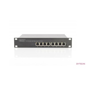 DIGITUS Switch Unmanaged Gigabit 10'' Rack 8-port, 8x10,100,1000 PoE+ af,at 96W