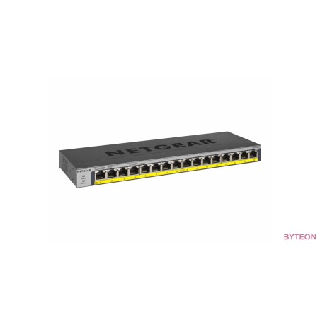 Netgear ProSafe 16-PT PoE+ Gigabit Switch Metal Budget PoE 183W (GS116PP)