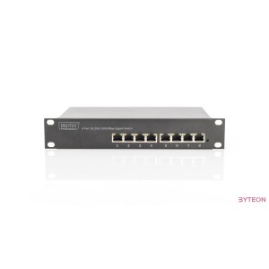 DIGITUS Switch Unmanaged Gigabit 10'' Rack 8-port, 8x10,100,1000Mbps Base-TX