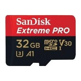 SanDisk microSDHC 32GB Extreme Pro (Class 10, UHS-I U3, A1, V30) + Adapter