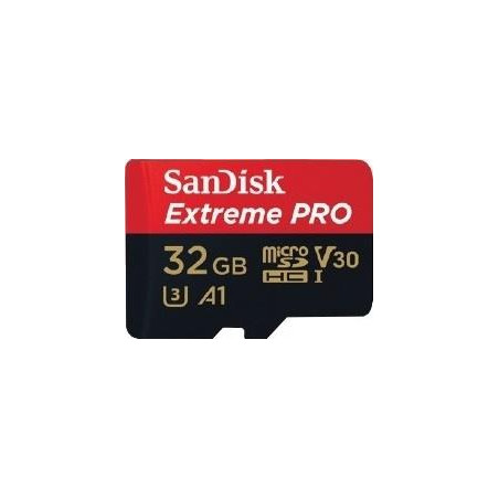 SanDisk microSDHC 32GB Extreme Pro (Class 10, UHS-I U3, A1, V30) + Adapter