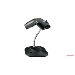 Zebra vonalkód olvasó, 1D LS1203 / fekete / állvány / USB kábel