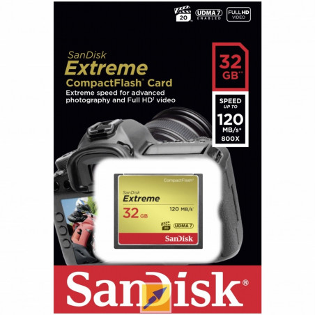 Sandisk 32GB Compact Flash Extreme memória kártya