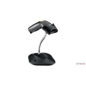 Zebra vonalkód olvasó, 1D LS1203 / fekete / állvány / USB kábel