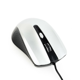 Gembird optical mouse MUS-4B-01-BS, 1200 DPI, USB, Black/silver