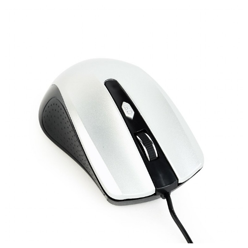 Gembird optical mouse MUS-4B-01-BS, 1200 DPI, USB, Black/silver