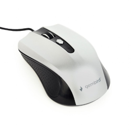 Gembird optical mouse MUS-4B-01-BS, 1200 DPI, USB, Black/silver